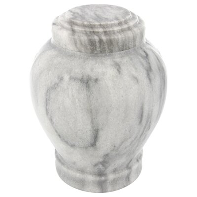 U - Wave Gray Marble Urn - Small
